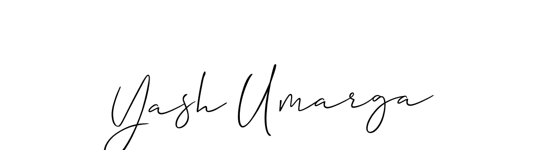 Design your own signature with our free online signature maker. With this signature software, you can create a handwritten (Allison_Script) signature for name Yash Umarga. Yash Umarga signature style 2 images and pictures png