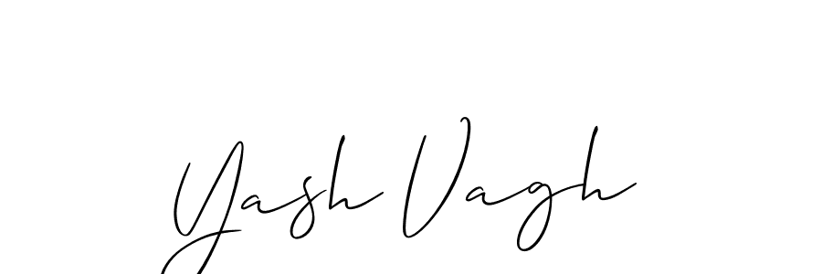 Design your own signature with our free online signature maker. With this signature software, you can create a handwritten (Allison_Script) signature for name Yash Vagh. Yash Vagh signature style 2 images and pictures png