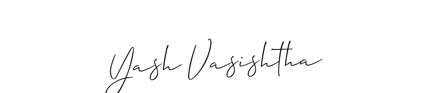 The best way (Allison_Script) to make a short signature is to pick only two or three words in your name. The name Yash Vasishtha include a total of six letters. For converting this name. Yash Vasishtha signature style 2 images and pictures png