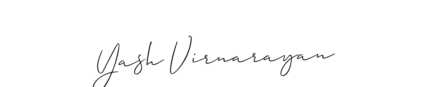 How to make Yash Virnarayan signature? Allison_Script is a professional autograph style. Create handwritten signature for Yash Virnarayan name. Yash Virnarayan signature style 2 images and pictures png