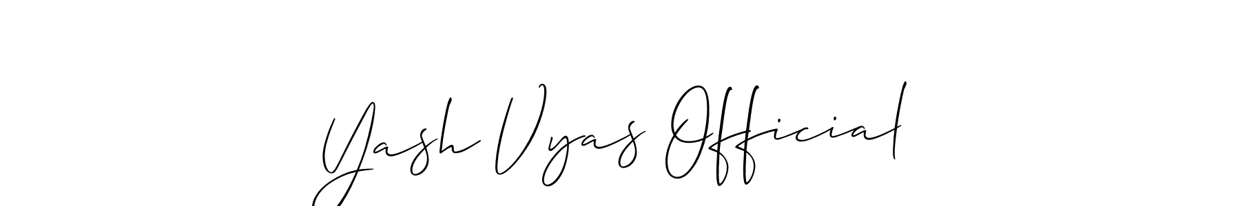 Similarly Allison_Script is the best handwritten signature design. Signature creator online .You can use it as an online autograph creator for name Yash Vyas Official. Yash Vyas Official signature style 2 images and pictures png