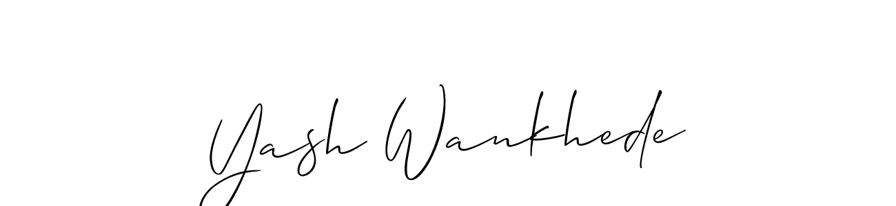 Also You can easily find your signature by using the search form. We will create Yash Wankhede name handwritten signature images for you free of cost using Allison_Script sign style. Yash Wankhede signature style 2 images and pictures png