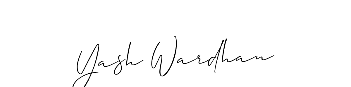 How to make Yash Wardhan signature? Allison_Script is a professional autograph style. Create handwritten signature for Yash Wardhan name. Yash Wardhan signature style 2 images and pictures png