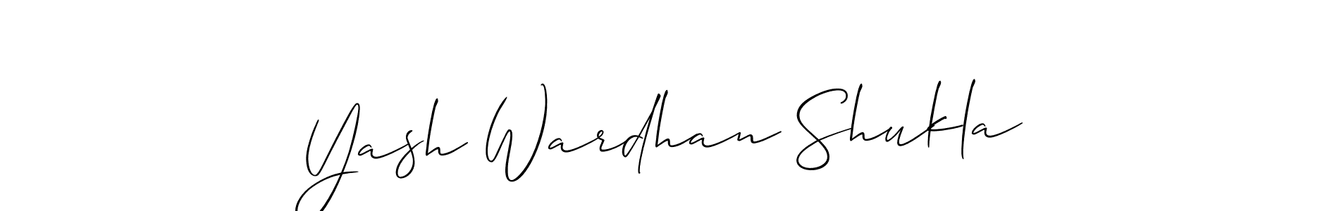 Create a beautiful signature design for name Yash Wardhan Shukla. With this signature (Allison_Script) fonts, you can make a handwritten signature for free. Yash Wardhan Shukla signature style 2 images and pictures png