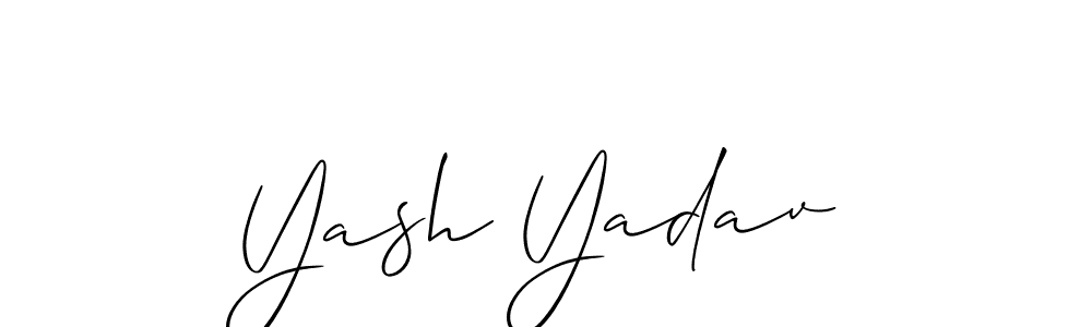 Create a beautiful signature design for name Yash Yadav. With this signature (Allison_Script) fonts, you can make a handwritten signature for free. Yash Yadav signature style 2 images and pictures png