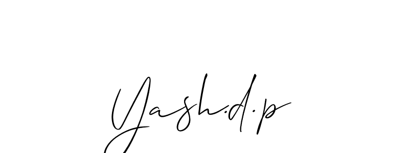 It looks lik you need a new signature style for name Yash.d.p. Design unique handwritten (Allison_Script) signature with our free signature maker in just a few clicks. Yash.d.p signature style 2 images and pictures png