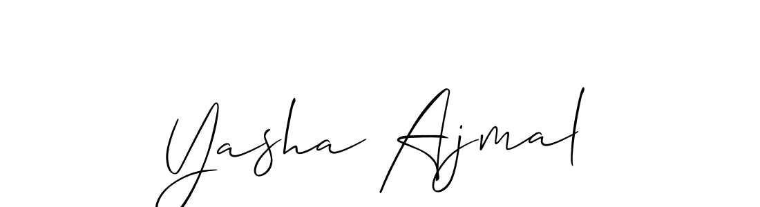 Use a signature maker to create a handwritten signature online. With this signature software, you can design (Allison_Script) your own signature for name Yasha Ajmal. Yasha Ajmal signature style 2 images and pictures png
