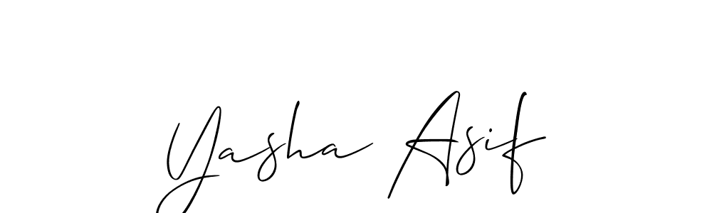 Also we have Yasha Asif name is the best signature style. Create professional handwritten signature collection using Allison_Script autograph style. Yasha Asif signature style 2 images and pictures png