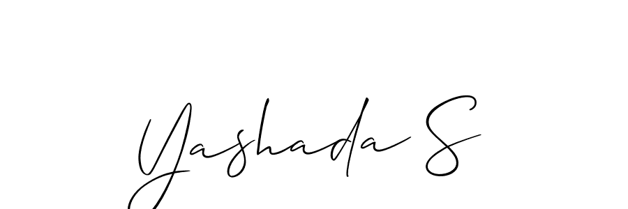 You can use this online signature creator to create a handwritten signature for the name Yashada S. This is the best online autograph maker. Yashada S signature style 2 images and pictures png