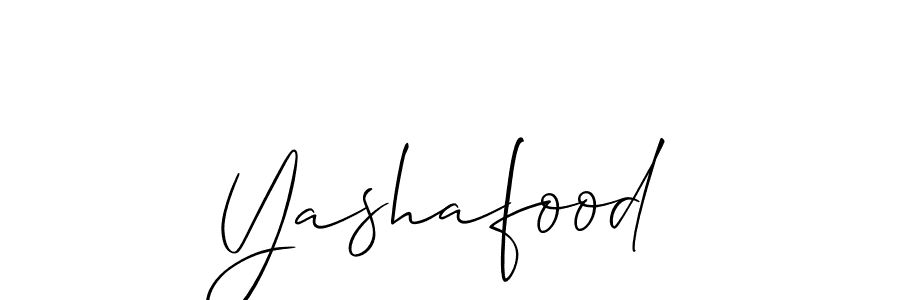 Yashafood stylish signature style. Best Handwritten Sign (Allison_Script) for my name. Handwritten Signature Collection Ideas for my name Yashafood. Yashafood signature style 2 images and pictures png