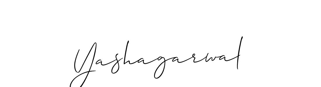 It looks lik you need a new signature style for name Yashagarwal. Design unique handwritten (Allison_Script) signature with our free signature maker in just a few clicks. Yashagarwal signature style 2 images and pictures png