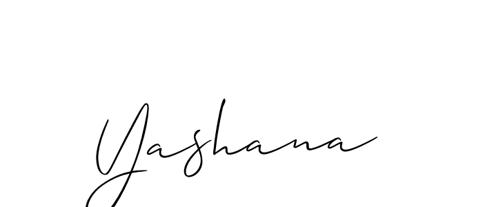 Make a beautiful signature design for name Yashana. With this signature (Allison_Script) style, you can create a handwritten signature for free. Yashana signature style 2 images and pictures png