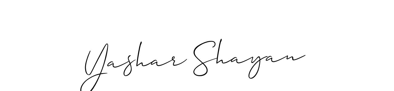 How to Draw Yashar Shayan signature style? Allison_Script is a latest design signature styles for name Yashar Shayan. Yashar Shayan signature style 2 images and pictures png