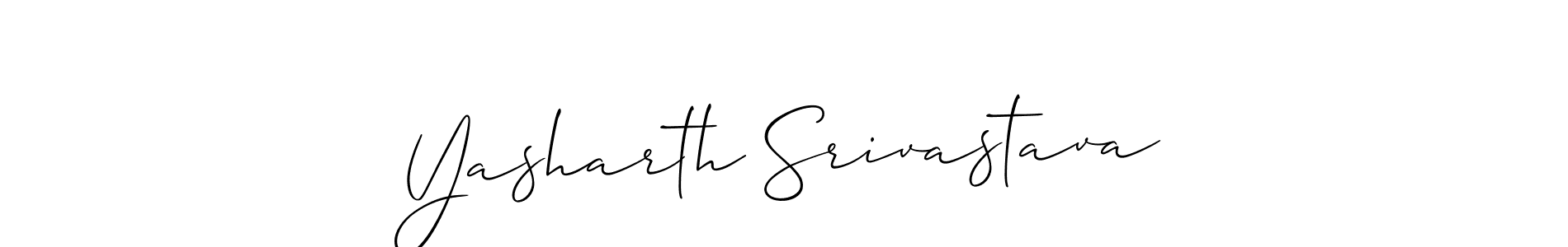Also we have Yasharth Srivastava name is the best signature style. Create professional handwritten signature collection using Allison_Script autograph style. Yasharth Srivastava signature style 2 images and pictures png