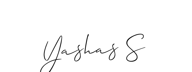 Similarly Allison_Script is the best handwritten signature design. Signature creator online .You can use it as an online autograph creator for name Yashas S. Yashas S signature style 2 images and pictures png