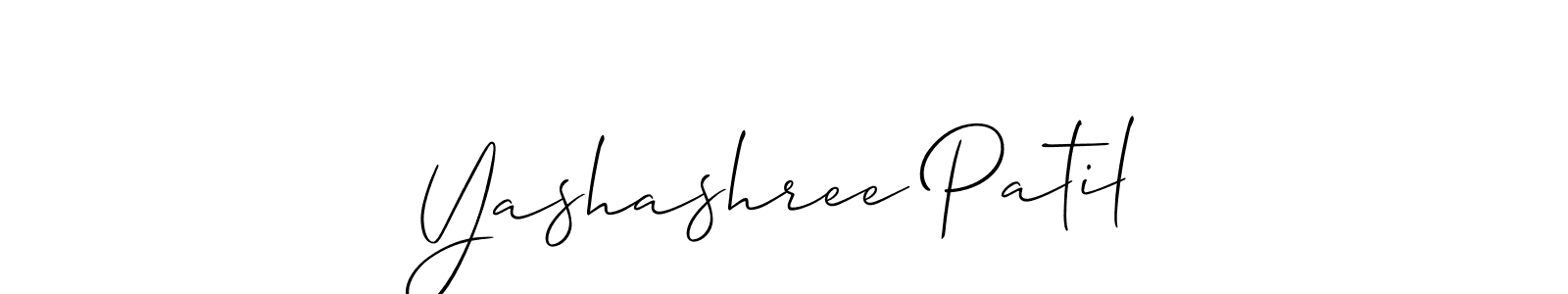 Design your own signature with our free online signature maker. With this signature software, you can create a handwritten (Allison_Script) signature for name Yashashree Patil. Yashashree Patil signature style 2 images and pictures png