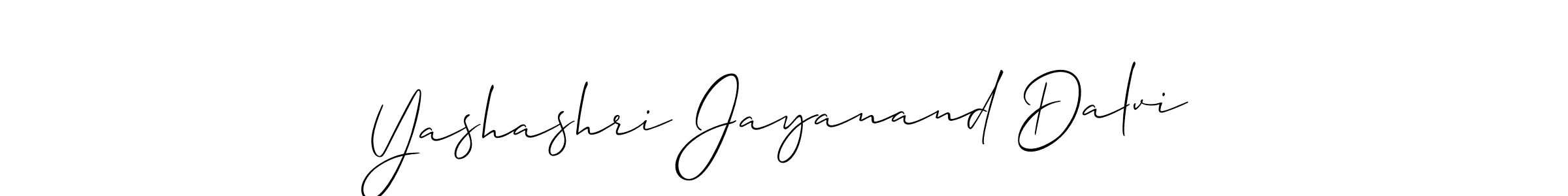 Also You can easily find your signature by using the search form. We will create Yashashri Jayanand Dalvi name handwritten signature images for you free of cost using Allison_Script sign style. Yashashri Jayanand Dalvi signature style 2 images and pictures png