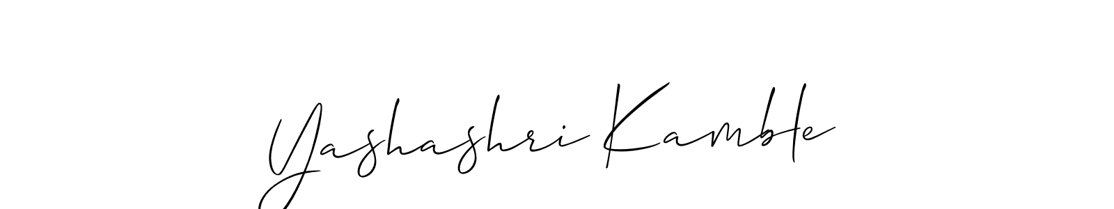 Yashashri Kamble stylish signature style. Best Handwritten Sign (Allison_Script) for my name. Handwritten Signature Collection Ideas for my name Yashashri Kamble. Yashashri Kamble signature style 2 images and pictures png