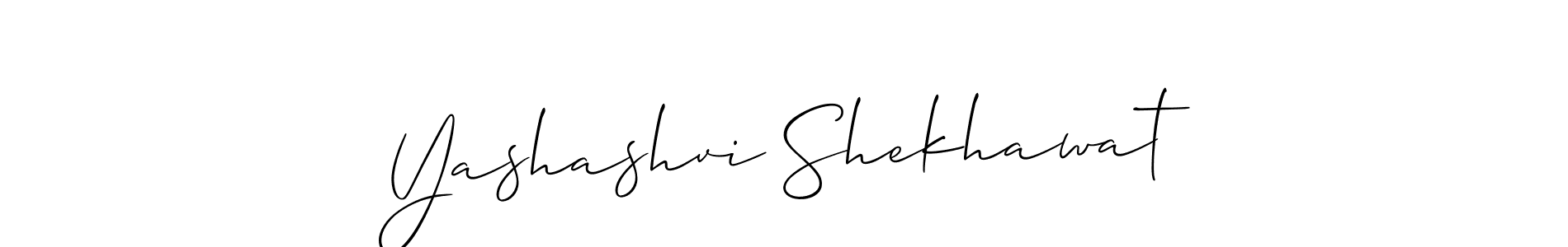 Design your own signature with our free online signature maker. With this signature software, you can create a handwritten (Allison_Script) signature for name Yashashvi Shekhawat. Yashashvi Shekhawat signature style 2 images and pictures png