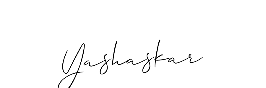 Also we have Yashaskar name is the best signature style. Create professional handwritten signature collection using Allison_Script autograph style. Yashaskar signature style 2 images and pictures png