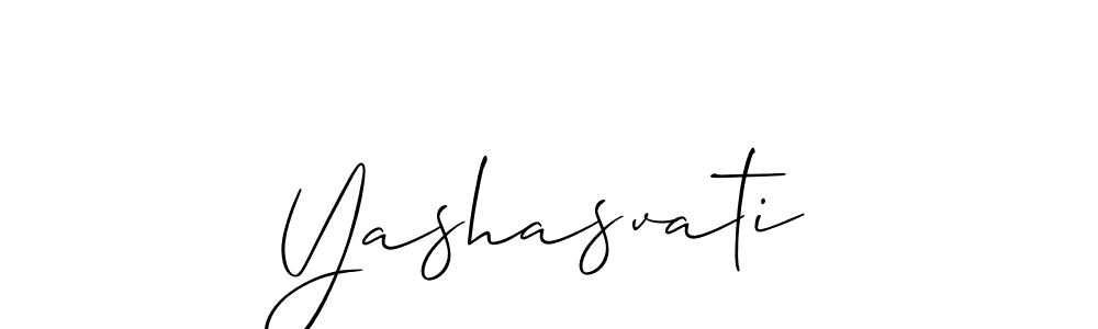 Design your own signature with our free online signature maker. With this signature software, you can create a handwritten (Allison_Script) signature for name Yashasvati. Yashasvati signature style 2 images and pictures png