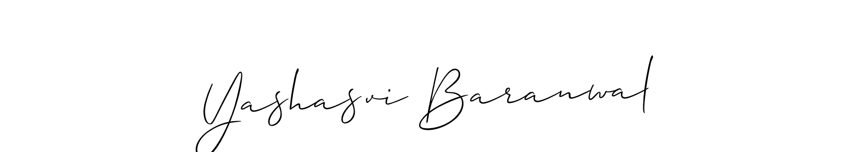 It looks lik you need a new signature style for name Yashasvi Baranwal. Design unique handwritten (Allison_Script) signature with our free signature maker in just a few clicks. Yashasvi Baranwal signature style 2 images and pictures png