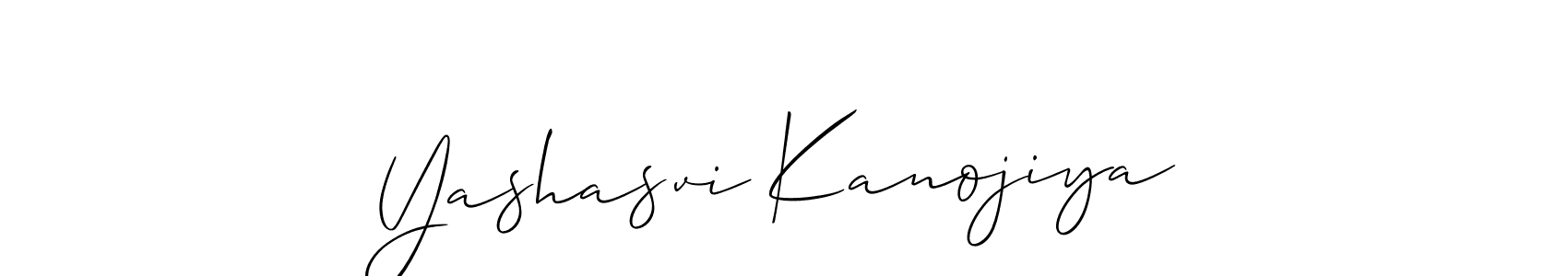 You should practise on your own different ways (Allison_Script) to write your name (Yashasvi Kanojiya) in signature. don't let someone else do it for you. Yashasvi Kanojiya signature style 2 images and pictures png