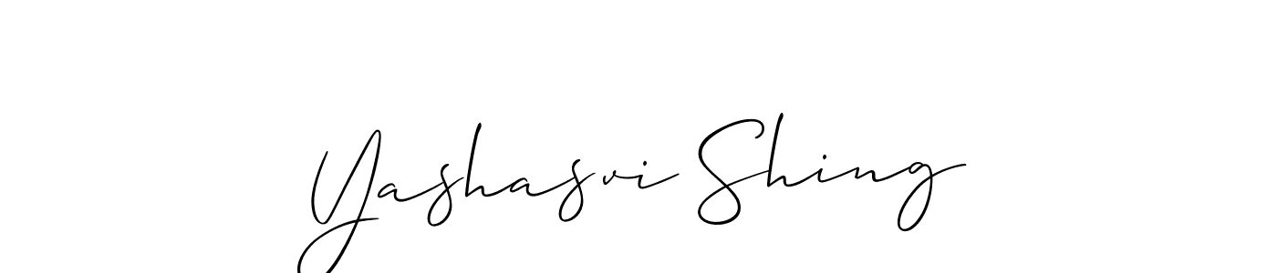 How to make Yashasvi Shing name signature. Use Allison_Script style for creating short signs online. This is the latest handwritten sign. Yashasvi Shing signature style 2 images and pictures png