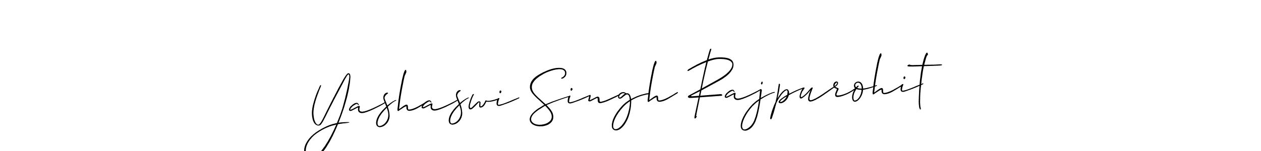 Make a beautiful signature design for name Yashaswi Singh Rajpurohit. With this signature (Allison_Script) style, you can create a handwritten signature for free. Yashaswi Singh Rajpurohit signature style 2 images and pictures png