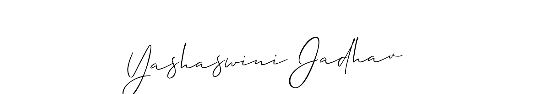 Use a signature maker to create a handwritten signature online. With this signature software, you can design (Allison_Script) your own signature for name Yashaswini Jadhav. Yashaswini Jadhav signature style 2 images and pictures png