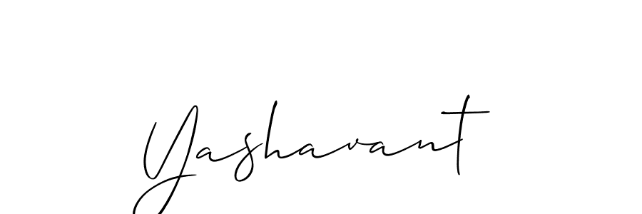 How to make Yashavant signature? Allison_Script is a professional autograph style. Create handwritten signature for Yashavant name. Yashavant signature style 2 images and pictures png