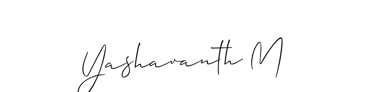How to make Yashavanth M name signature. Use Allison_Script style for creating short signs online. This is the latest handwritten sign. Yashavanth M signature style 2 images and pictures png