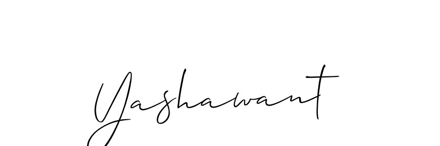 Use a signature maker to create a handwritten signature online. With this signature software, you can design (Allison_Script) your own signature for name Yashawant. Yashawant signature style 2 images and pictures png