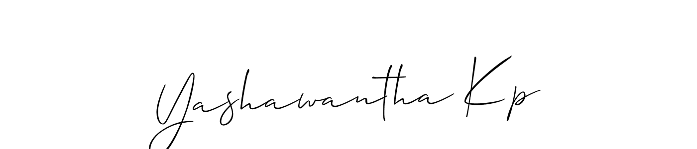 Yashawantha Kp stylish signature style. Best Handwritten Sign (Allison_Script) for my name. Handwritten Signature Collection Ideas for my name Yashawantha Kp. Yashawantha Kp signature style 2 images and pictures png