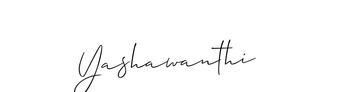 Design your own signature with our free online signature maker. With this signature software, you can create a handwritten (Allison_Script) signature for name Yashawanthi. Yashawanthi signature style 2 images and pictures png