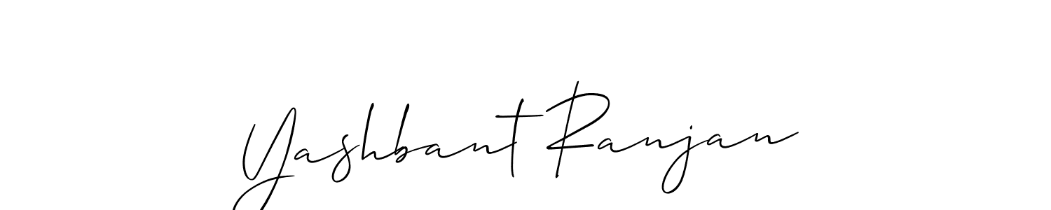 How to make Yashbant Ranjan name signature. Use Allison_Script style for creating short signs online. This is the latest handwritten sign. Yashbant Ranjan signature style 2 images and pictures png