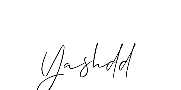 Create a beautiful signature design for name Yashdd. With this signature (Allison_Script) fonts, you can make a handwritten signature for free. Yashdd signature style 2 images and pictures png