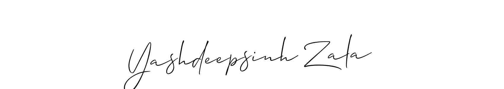 Also You can easily find your signature by using the search form. We will create Yashdeepsinh Zala name handwritten signature images for you free of cost using Allison_Script sign style. Yashdeepsinh Zala signature style 2 images and pictures png