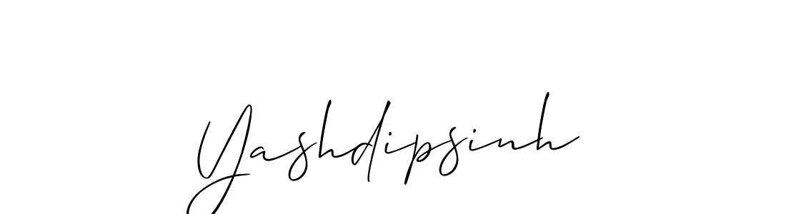 Also we have Yashdipsinh name is the best signature style. Create professional handwritten signature collection using Allison_Script autograph style. Yashdipsinh signature style 2 images and pictures png