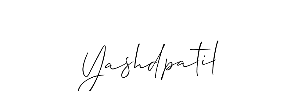 Design your own signature with our free online signature maker. With this signature software, you can create a handwritten (Allison_Script) signature for name Yashdpatil. Yashdpatil signature style 2 images and pictures png