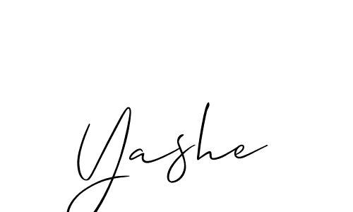 Create a beautiful signature design for name Yashe. With this signature (Allison_Script) fonts, you can make a handwritten signature for free. Yashe signature style 2 images and pictures png