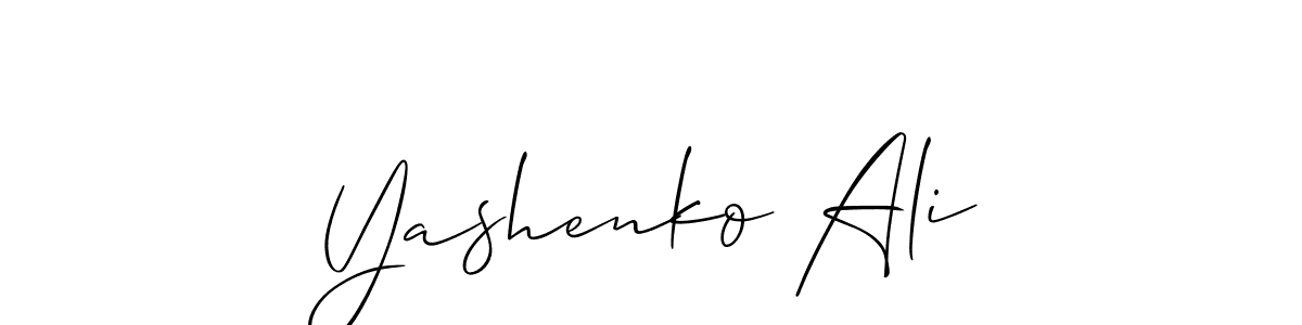 Here are the top 10 professional signature styles for the name Yashenko Ali. These are the best autograph styles you can use for your name. Yashenko Ali signature style 2 images and pictures png