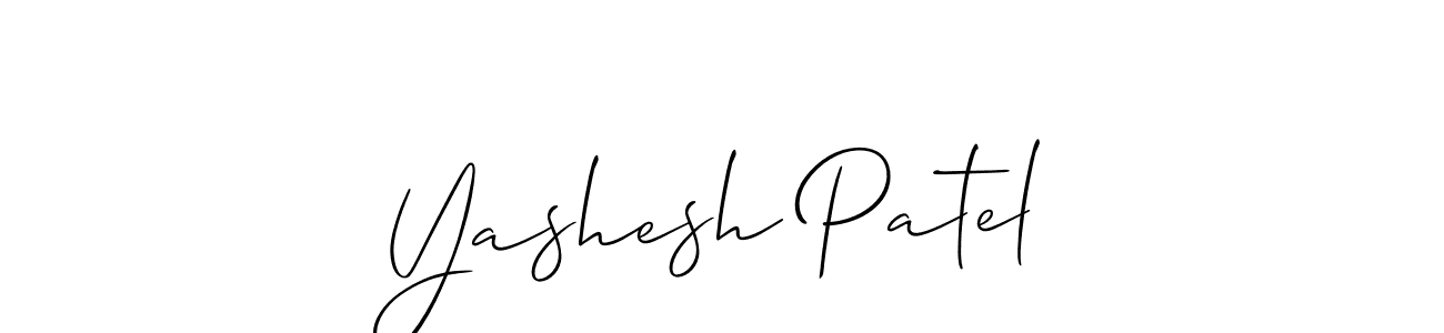 How to make Yashesh Patel signature? Allison_Script is a professional autograph style. Create handwritten signature for Yashesh Patel name. Yashesh Patel signature style 2 images and pictures png