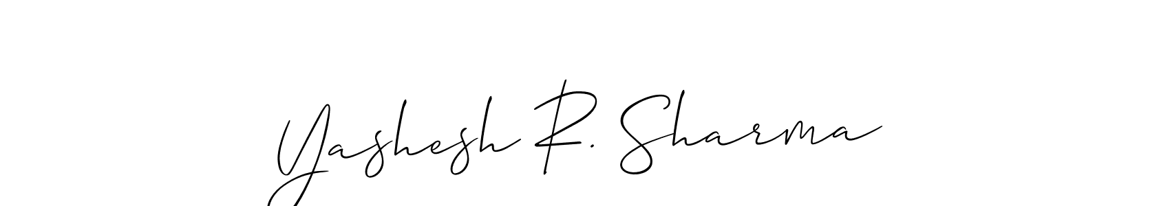 Create a beautiful signature design for name Yashesh R. Sharma. With this signature (Allison_Script) fonts, you can make a handwritten signature for free. Yashesh R. Sharma signature style 2 images and pictures png