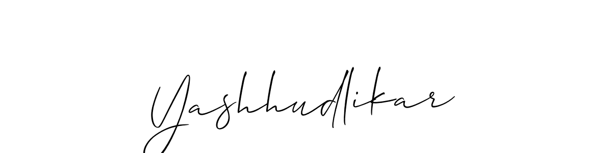 Create a beautiful signature design for name Yashhudlikar. With this signature (Allison_Script) fonts, you can make a handwritten signature for free. Yashhudlikar signature style 2 images and pictures png