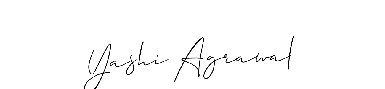 Also we have Yashi Agrawal name is the best signature style. Create professional handwritten signature collection using Allison_Script autograph style. Yashi Agrawal signature style 2 images and pictures png