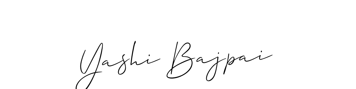 Allison_Script is a professional signature style that is perfect for those who want to add a touch of class to their signature. It is also a great choice for those who want to make their signature more unique. Get Yashi Bajpai name to fancy signature for free. Yashi Bajpai signature style 2 images and pictures png