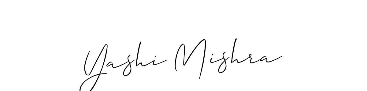 Make a short Yashi Mishra signature style. Manage your documents anywhere anytime using Allison_Script. Create and add eSignatures, submit forms, share and send files easily. Yashi Mishra signature style 2 images and pictures png