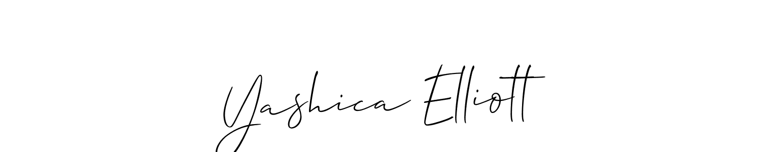 Also we have Yashica Elliott name is the best signature style. Create professional handwritten signature collection using Allison_Script autograph style. Yashica Elliott signature style 2 images and pictures png