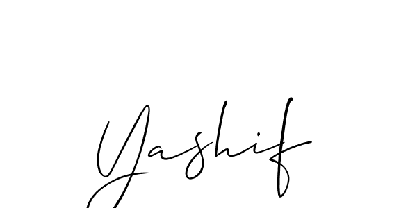 Make a beautiful signature design for name Yashif. With this signature (Allison_Script) style, you can create a handwritten signature for free. Yashif signature style 2 images and pictures png